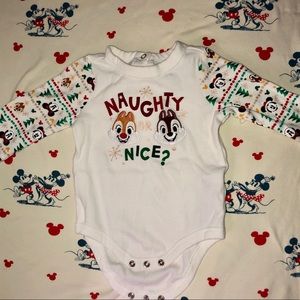 Chip and Dale Xmas onesies
